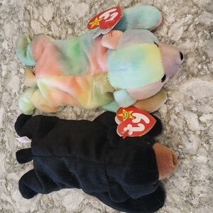 Ty Beanie Babies set of 2 bears one Blackie and one Sammy